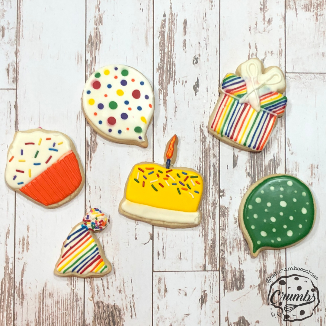Rainbow Birthday Cookie Set